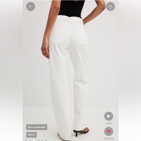 NA-KD Straight high waisted jeans Size 36 - Picture 3 of 3